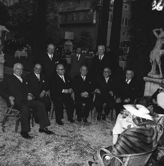 Ricevimento del Corpo diplomatico e rappresentanti stampa estera da parte del Presidente della Repubblica Giovanni Gronchi