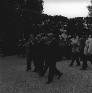 Ricevimento del Corpo diplomatico e rappresentanti stampa estera da parte del Presidente della Repubblica Giovanni Gronchi