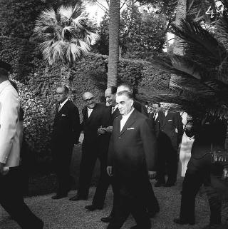 Ricevimento del Corpo diplomatico e rappresentanti stampa estera da parte del Presidente della Repubblica Giovanni Gronchi