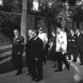 Ricevimento del Corpo diplomatico e rappresentanti stampa estera da parte del Presidente della Repubblica Giovanni Gronchi