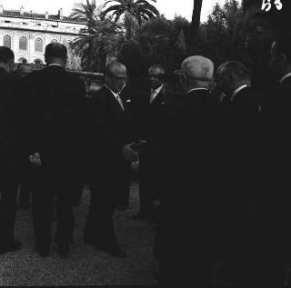 Ricevimento del Corpo diplomatico e rappresentanti stampa estera da parte del Presidente della Repubblica Giovanni Gronchi