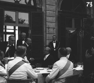 Ricevimento del Corpo diplomatico e rappresentanti stampa estera da parte del Presidente della Repubblica Giovanni Gronchi