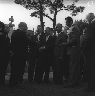 Ricevimento del Corpo diplomatico e rappresentanti stampa estera da parte del Presidente della Repubblica Giovanni Gronchi
