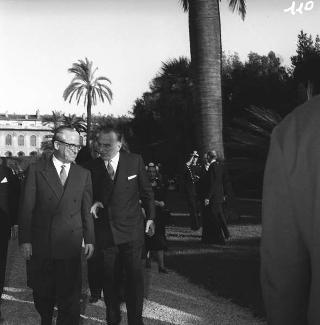 Ricevimento del Corpo diplomatico e rappresentanti stampa estera da parte del Presidente della Repubblica Giovanni Gronchi