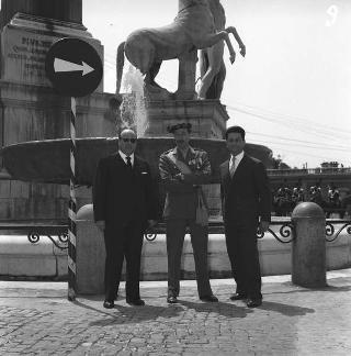 Visita di stato dei reali Paolo I di Grecia con la moglie Federica di Brunswick ricevuti da Presidente della Repubblica Giovanni Gronchi