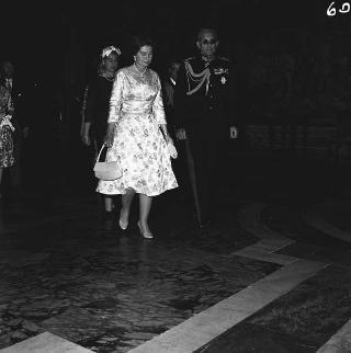 Visita di stato dei reali Paolo I di Grecia con la moglie Federica di Brunswick ricevuti da Presidente della Repubblica Giovanni Gronchi
