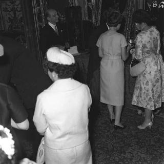 Visita di stato dei reali Paolo I di Grecia con la moglie Federica di Brunswick ricevuti da Presidente della Repubblica Giovanni Gronchi