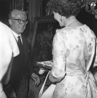 Visita di stato dei reali Paolo I di Grecia con la moglie Federica di Brunswick ricevuti da Presidente della Repubblica Giovanni Gronchi