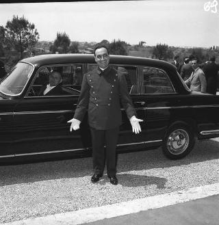 Visita di stato dei reali Paolo I di Grecia con la moglie Federica di Brunswick ricevuti da Presidente della Repubblica Giovanni Gronchi
