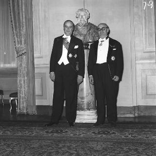 Visita di stato dei reali Paolo I di Grecia con la moglie Federica di Brunswick ricevuti da Presidente della Repubblica Giovanni Gronchi