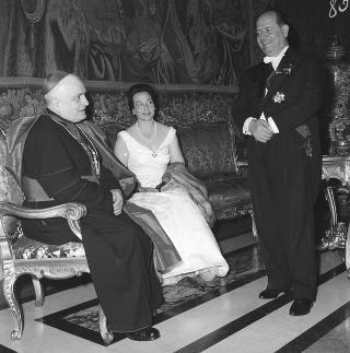Visita di stato dei reali Paolo I di Grecia con la moglie Federica di Brunswick ricevuti da Presidente della Repubblica Giovanni Gronchi