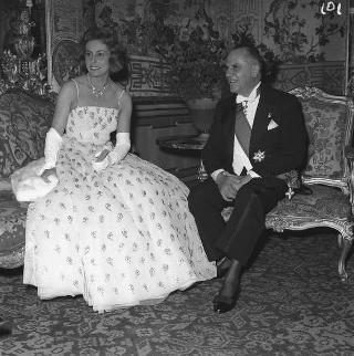 Visita di stato dei reali Paolo I di Grecia con la moglie Federica di Brunswick ricevuti da Presidente della Repubblica Giovanni Gronchi