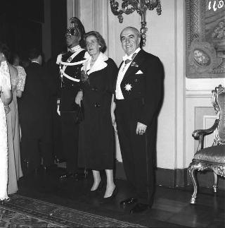 Visita di stato dei reali Paolo I di Grecia con la moglie Federica di Brunswick ricevuti da Presidente della Repubblica Giovanni Gronchi