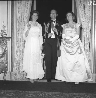 Visita di stato dei reali Paolo I di Grecia con la moglie Federica di Brunswick ricevuti da Presidente della Repubblica Giovanni Gronchi