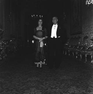 Visita di stato dei reali Paolo I di Grecia con la moglie Federica di Brunswick ricevuti da Presidente della Repubblica Giovanni Gronchi