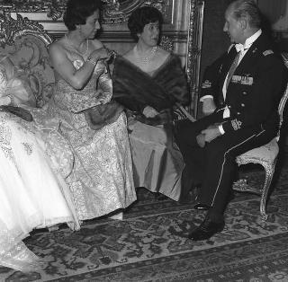 Visita di stato dei reali Paolo I di Grecia con la moglie Federica di Brunswick ricevuti da Presidente della Repubblica Giovanni Gronchi