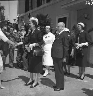 Visita di stato dei reali Paolo I di Grecia con la moglie Federica di Brunswick ricevuti da Presidente della Repubblica Giovanni Gronchi