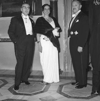 Visita di stato dei reali Paolo I di Grecia con la moglie Federica di Brunswick ricevuti da Presidente della Repubblica Giovanni Gronchi