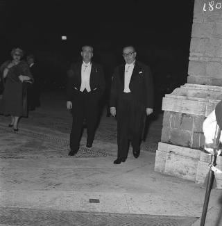 Visita di stato dei reali Paolo I di Grecia con la moglie Federica di Brunswick ricevuti da Presidente della Repubblica Giovanni Gronchi