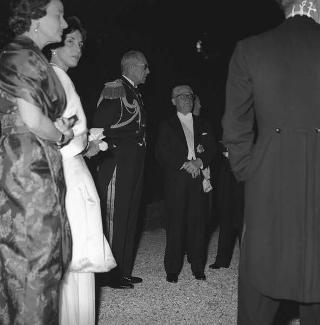 Visita di stato dei reali Paolo I di Grecia con la moglie Federica di Brunswick ricevuti da Presidente della Repubblica Giovanni Gronchi