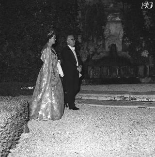 Visita di stato dei reali Paolo I di Grecia con la moglie Federica di Brunswick ricevuti da Presidente della Repubblica Giovanni Gronchi