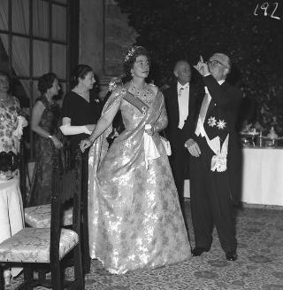 Visita di stato dei reali Paolo I di Grecia con la moglie Federica di Brunswick ricevuti da Presidente della Repubblica Giovanni Gronchi