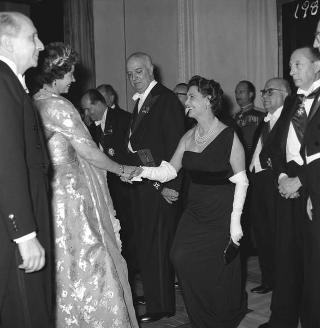 Visita di stato dei reali Paolo I di Grecia con la moglie Federica di Brunswick ricevuti da Presidente della Repubblica Giovanni Gronchi