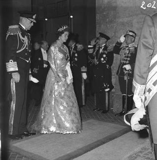 Visita di stato dei reali Paolo I di Grecia con la moglie Federica di Brunswick ricevuti da Presidente della Repubblica Giovanni Gronchi
