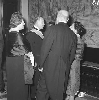 Visita di stato dei reali Paolo I di Grecia con la moglie Federica di Brunswick ricevuti da Presidente della Repubblica Giovanni Gronchi