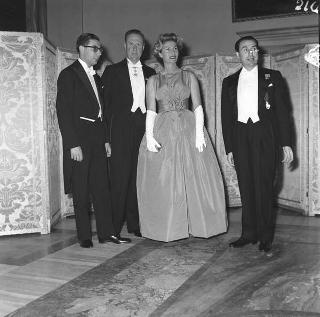 Visita di stato dei reali Paolo I di Grecia con la moglie Federica di Brunswick ricevuti da Presidente della Repubblica Giovanni Gronchi
