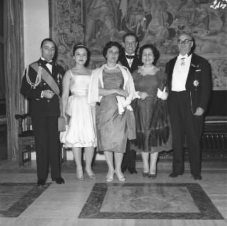 Visita di stato dei reali Paolo I di Grecia con la moglie Federica di Brunswick ricevuti da Presidente della Repubblica Giovanni Gronchi
