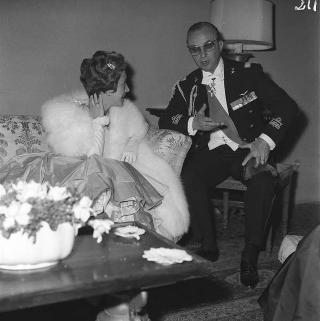 Visita di stato dei reali Paolo I di Grecia con la moglie Federica di Brunswick ricevuti da Presidente della Repubblica Giovanni Gronchi