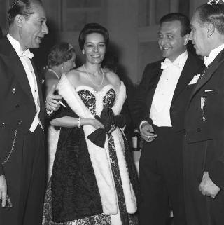 Visita di stato dei reali Paolo I di Grecia con la moglie Federica di Brunswick ricevuti da Presidente della Repubblica Giovanni Gronchi