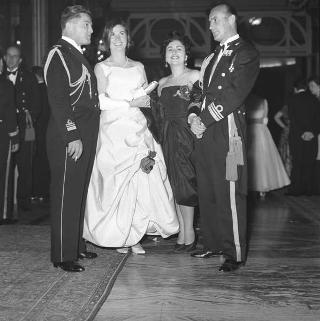 Visita di stato dei reali Paolo I di Grecia con la moglie Federica di Brunswick ricevuti da Presidente della Repubblica Giovanni Gronchi