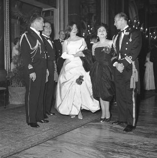 Visita di stato dei reali Paolo I di Grecia con la moglie Federica di Brunswick ricevuti da Presidente della Repubblica Giovanni Gronchi