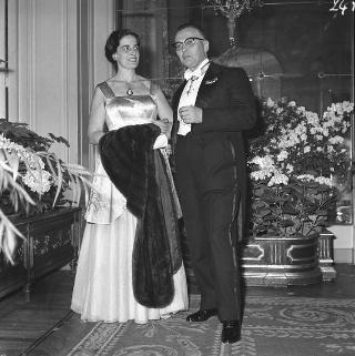 Visita di stato dei reali Paolo I di Grecia con la moglie Federica di Brunswick ricevuti da Presidente della Repubblica Giovanni Gronchi
