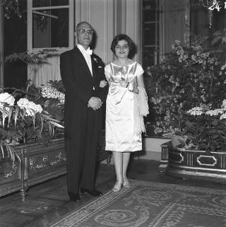 Visita di stato dei reali Paolo I di Grecia con la moglie Federica di Brunswick ricevuti da Presidente della Repubblica Giovanni Gronchi