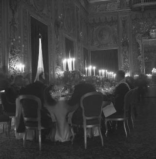 Visita di stato dei reali Paolo I di Grecia con la moglie Federica di Brunswick ricevuti da Presidente della Repubblica Giovanni Gronchi