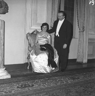Ricevimento offerto dal Presidente della Repubblica Giovanni Gronchi in occasione della visita di Stato di Sua Altezza Serenissima il Principe di Monaco Ranieri III e della Principessa Grace
