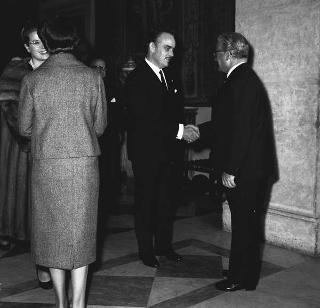 Ricevimento offerto dal Presidente della Repubblica Giovanni Gronchi in occasione della visita di Stato di Sua Altezza Serenissima il Principe di Monaco Ranieri III e della Principessa Grace