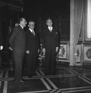 Visita di omaggio di Halvard Lange, Ministro degli affari esteri di Norvegia, al Presidente della Repubblica Giovanni Gronchi
