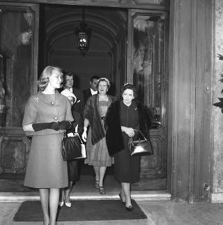 Edward Kennedy, fratello di John Fitzgerald Kennedy Presidente degli USA in visita di omaggio al  Presidente della Repubblica Giovanni Gronchi