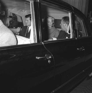 Edward Kennedy, fratello di John Fitzgerald Kennedy Presidente degli USA in visita di omaggio al  Presidente della Repubblica Giovanni Gronchi