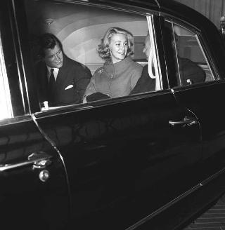 Edward Kennedy, fratello di John Fitzgerald Kennedy Presidente degli USA in visita di omaggio al  Presidente della Repubblica Giovanni Gronchi