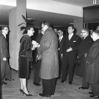 Il Presidente della Repubblica Giovanni Gronchi alla Casa dello studente per la chiusura dell' anno, CIVIS 1961