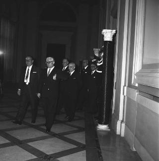 Il Presidente della Repubblica Giovanni Gronchi riceve in visita ufficiale Sua Eccellenza Francisco J. Orlich Bolmarcich, Presidente eletto delle Repubblica di Costa Rica