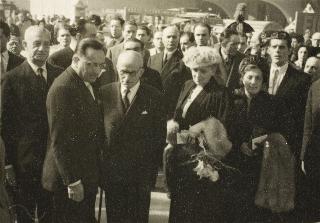 Il Presidente della Repubblica Luigi Einaudi all'inaugurazione della I° Esposizione internazionale del tessile e dell'abbigliamento a Torino