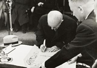 Visita del Presidente della Repubblica Luigi Einaudi a Piacenza