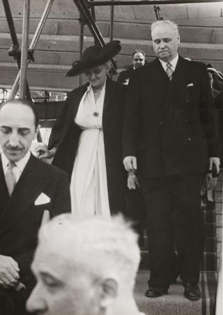 Ida Einaudi Pellegrini al varo della nave Giulio Cesare (Monfalcone)