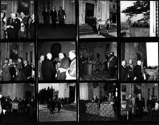 Visita ufficiale di Sua Altezza Eminentissima il Principe e gran Maestro del Sovrano Militare Ordine di Malta, per lo scambio di decorazioni, e visita del Presidente della Repubblica Antonio Segni nella sede dell'Ordine di Malta a Villa Malta